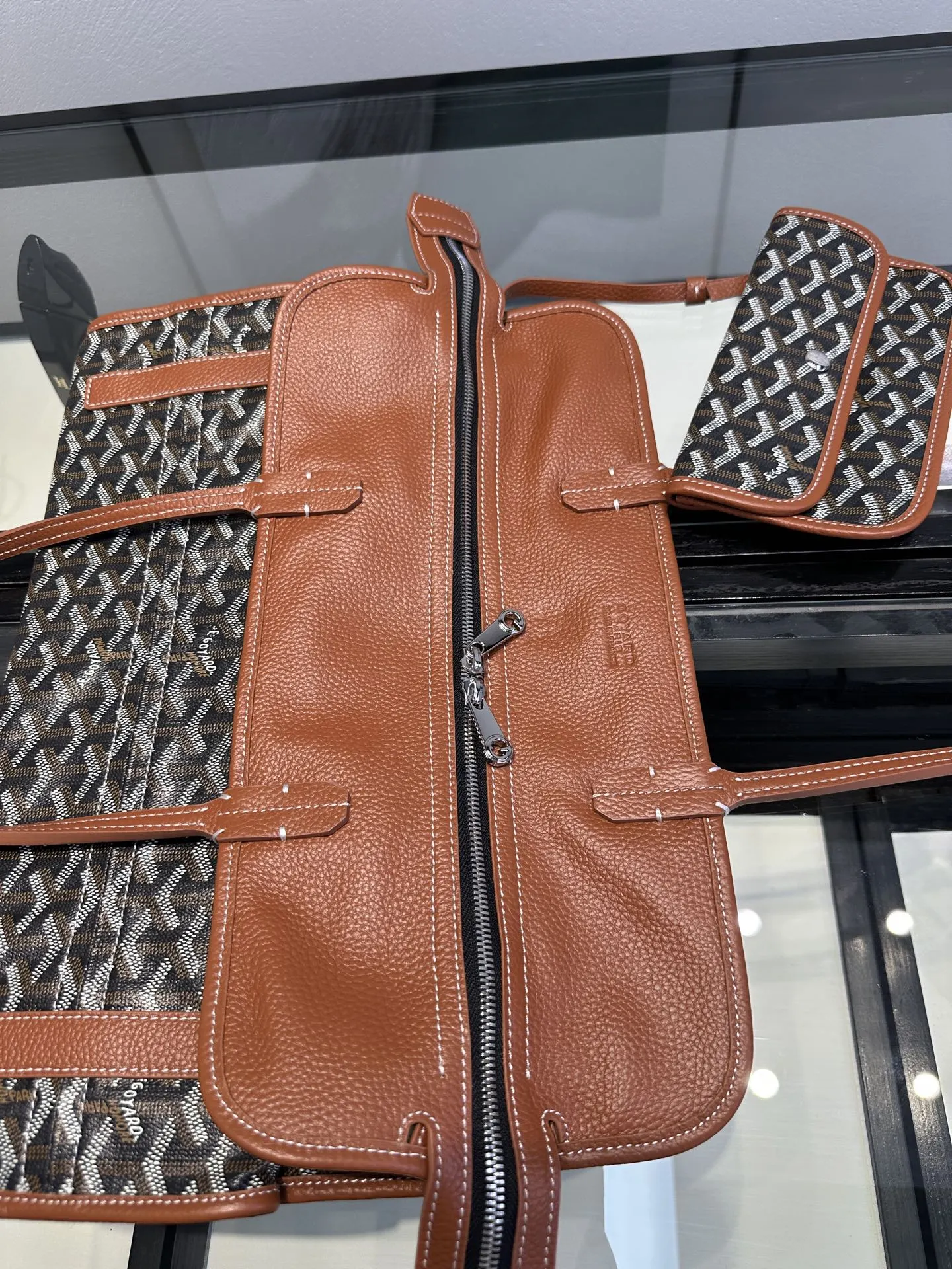 Goyard 棕色 皮革 收纳包 旅行收纳款