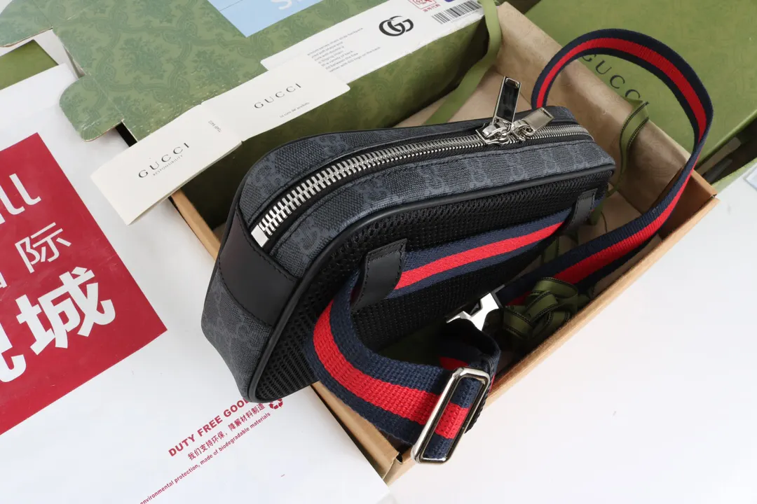 Black Belt Bag Casual Leather