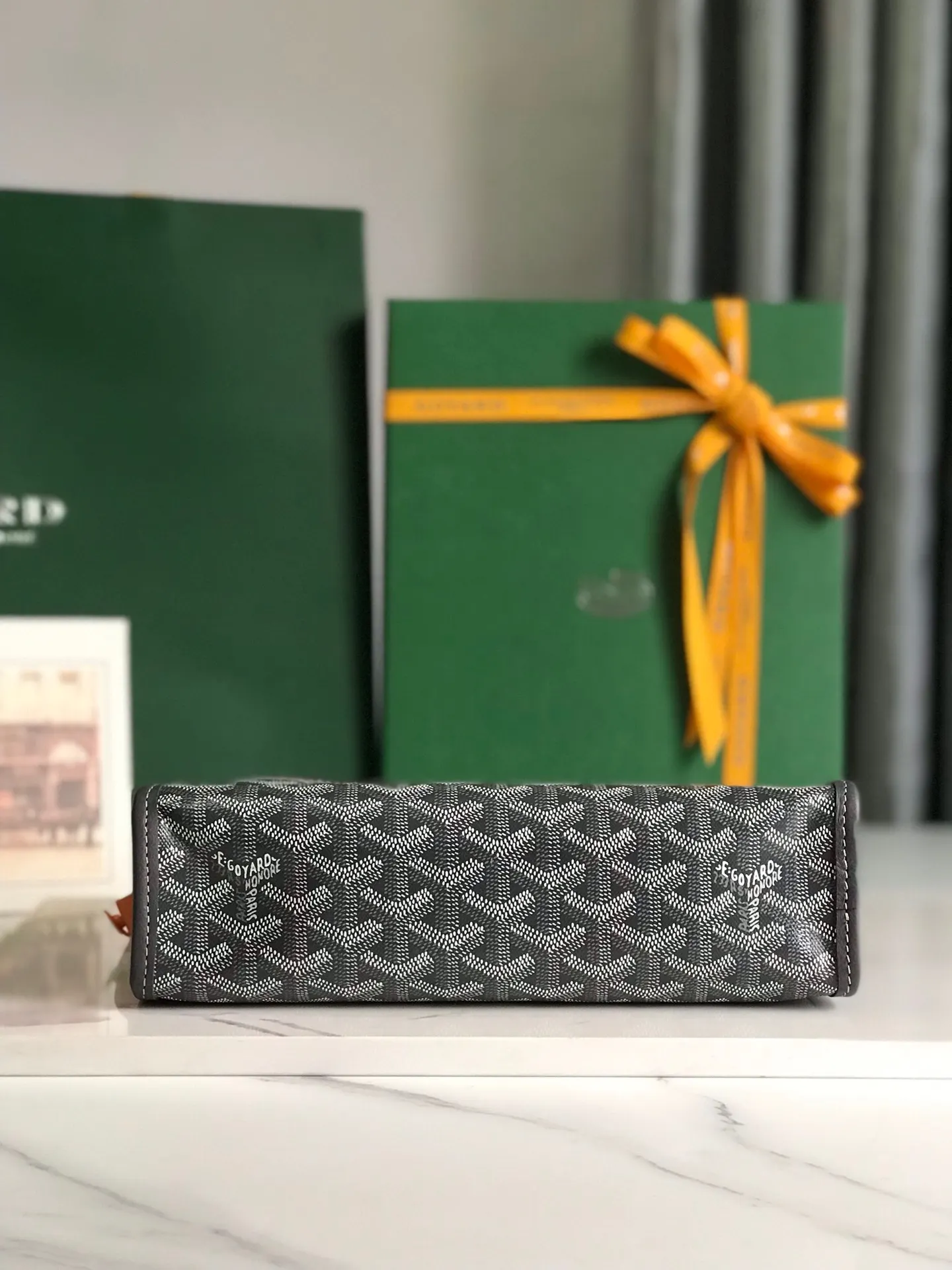 Goyard 黄色 牛皮 手拿包 精致手拿款