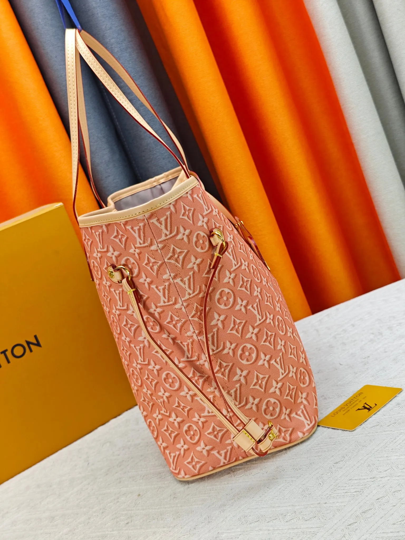 Neverfull 老花 牛仔 牛皮 收纳包 旅行收纳款