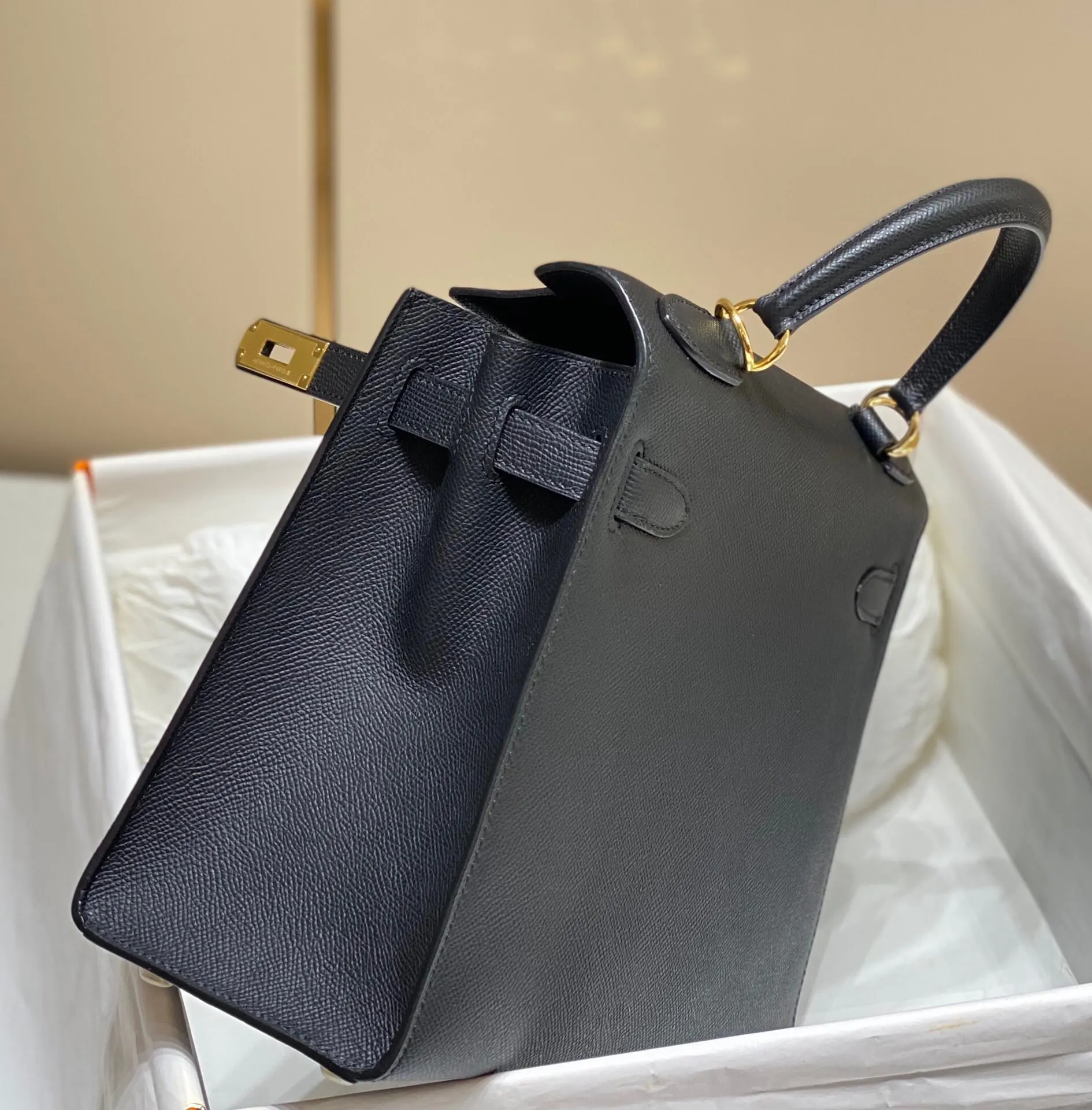 Hermès Kelly 黑色 手提包 25cm