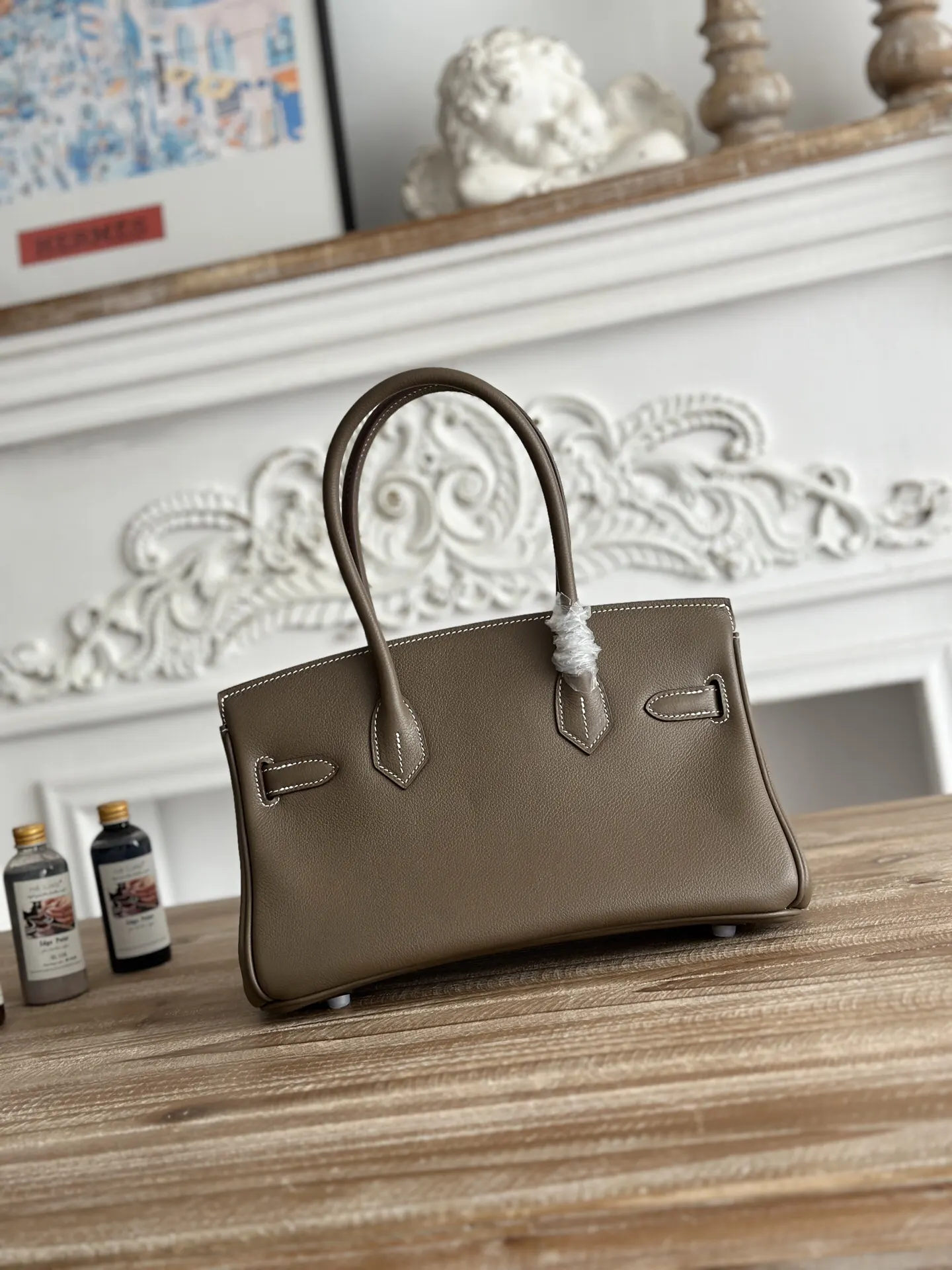 Hermès Birkin 大像灰 单肩包 29cm