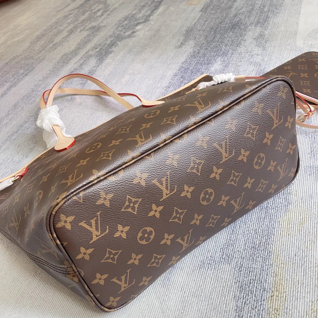 LV Neverfull 老花 金色 牛皮 手拿包 精致手拿款