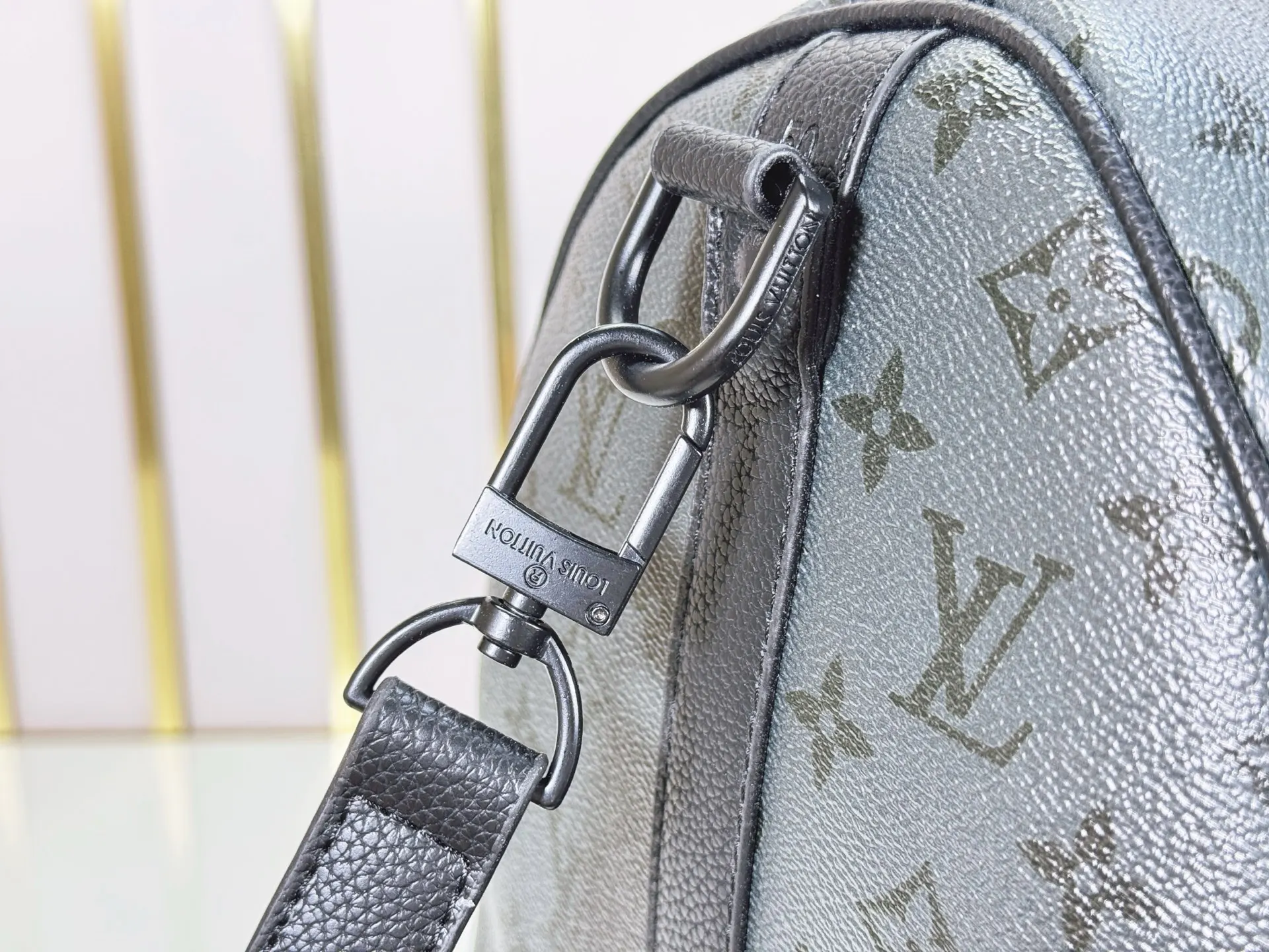 Keepall 灰色 牛皮 旅行包 大容量旅行款