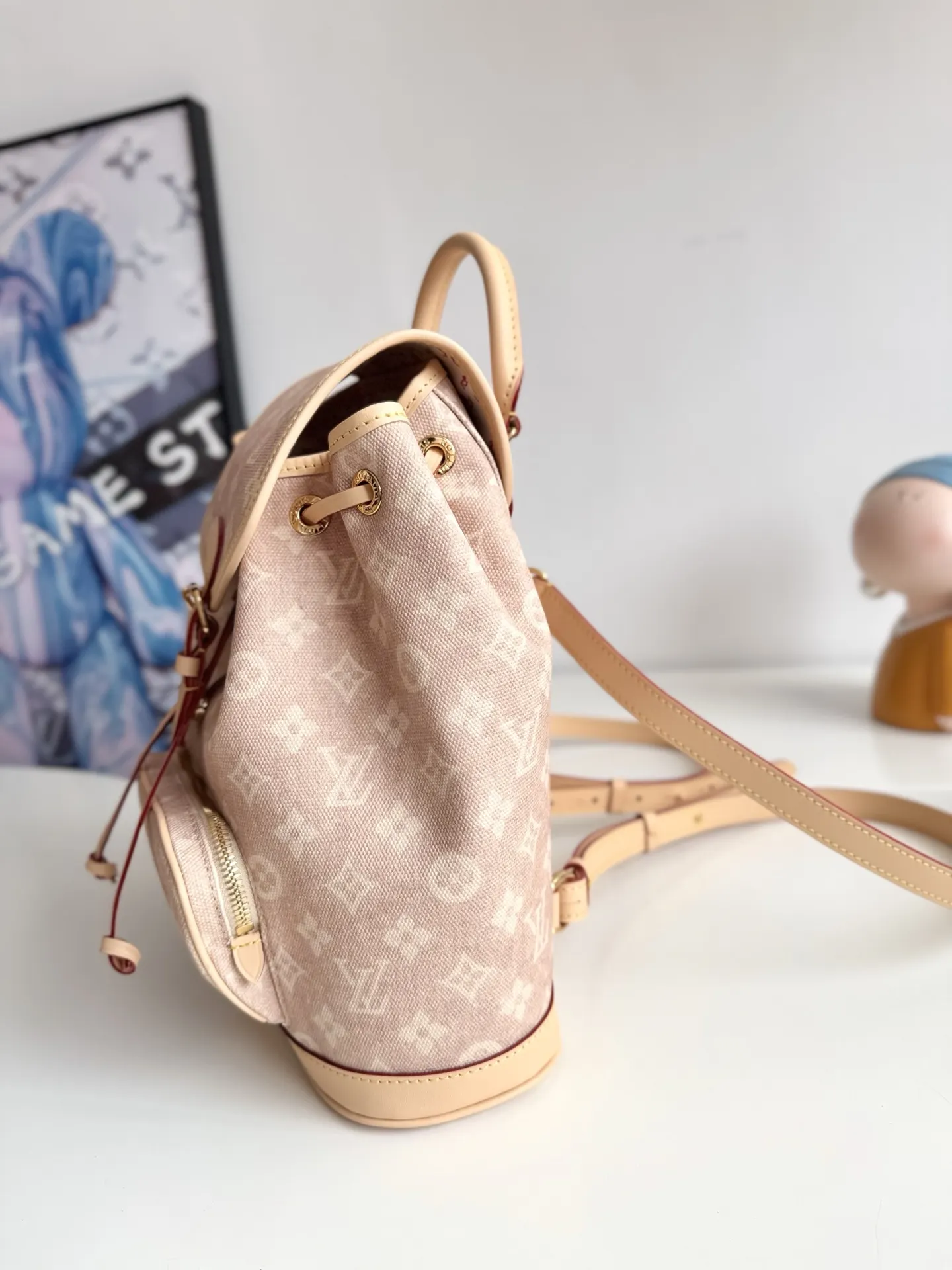 LV 帆布 『 动态 』 海外 独 双肩包 实用双肩款