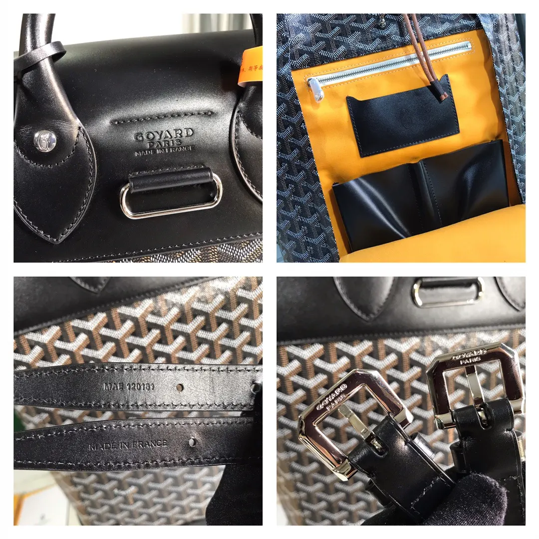 Goyard Black Brown Backpack
