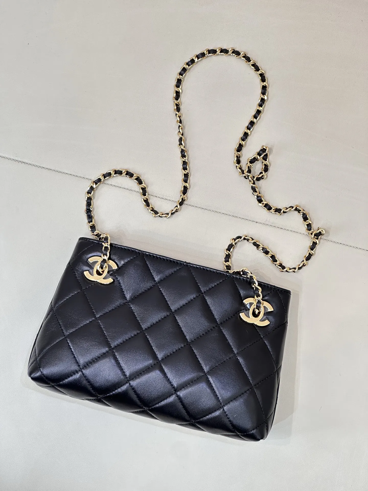 Chanel Leather Quilted Hobo Bag