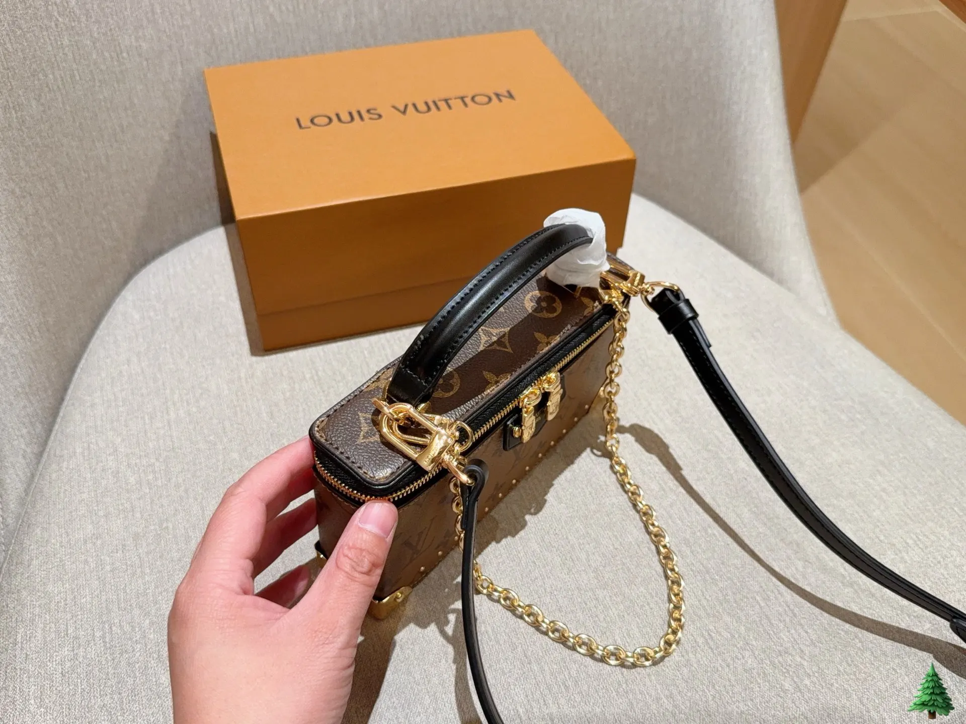 LV 金色 Trunk 化妝 包 鏈條包 精致鏈條款