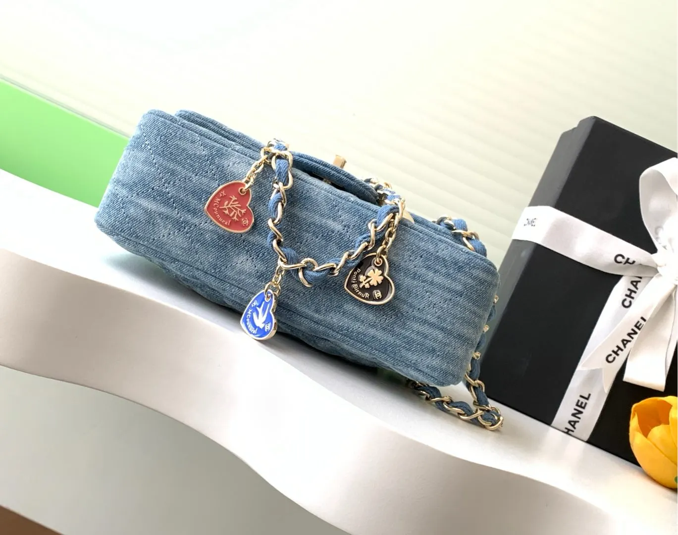 CHANEL 牛仔 丹宁 斜背包 輕便斜挎款
