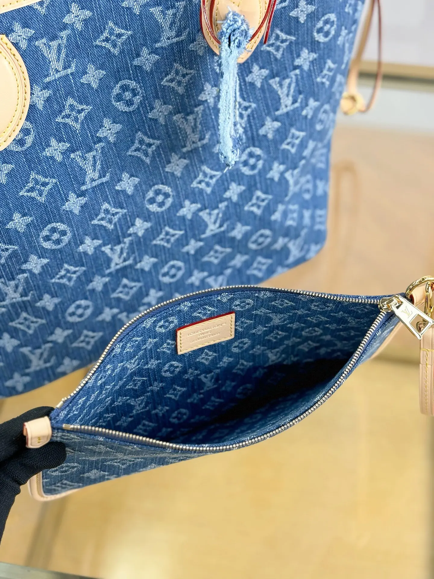 Neverfull 牛仔 丹宁 牛皮 收納包 旅行收納款(數字9) Neverfull 牛仔 丹宁 牛皮 收納包 旅行收納款(數字9)