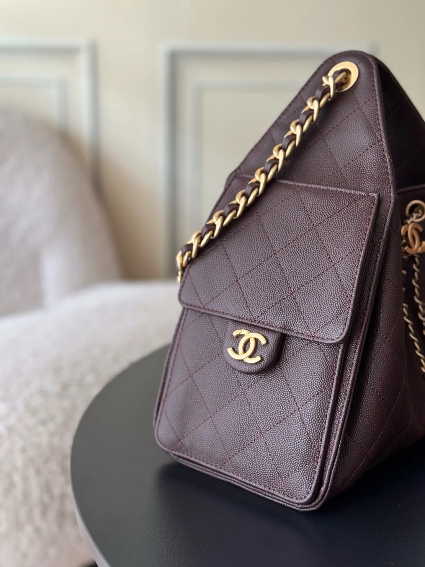 CHANEL Hobo 牛皮 腋下包 复古腋下背款