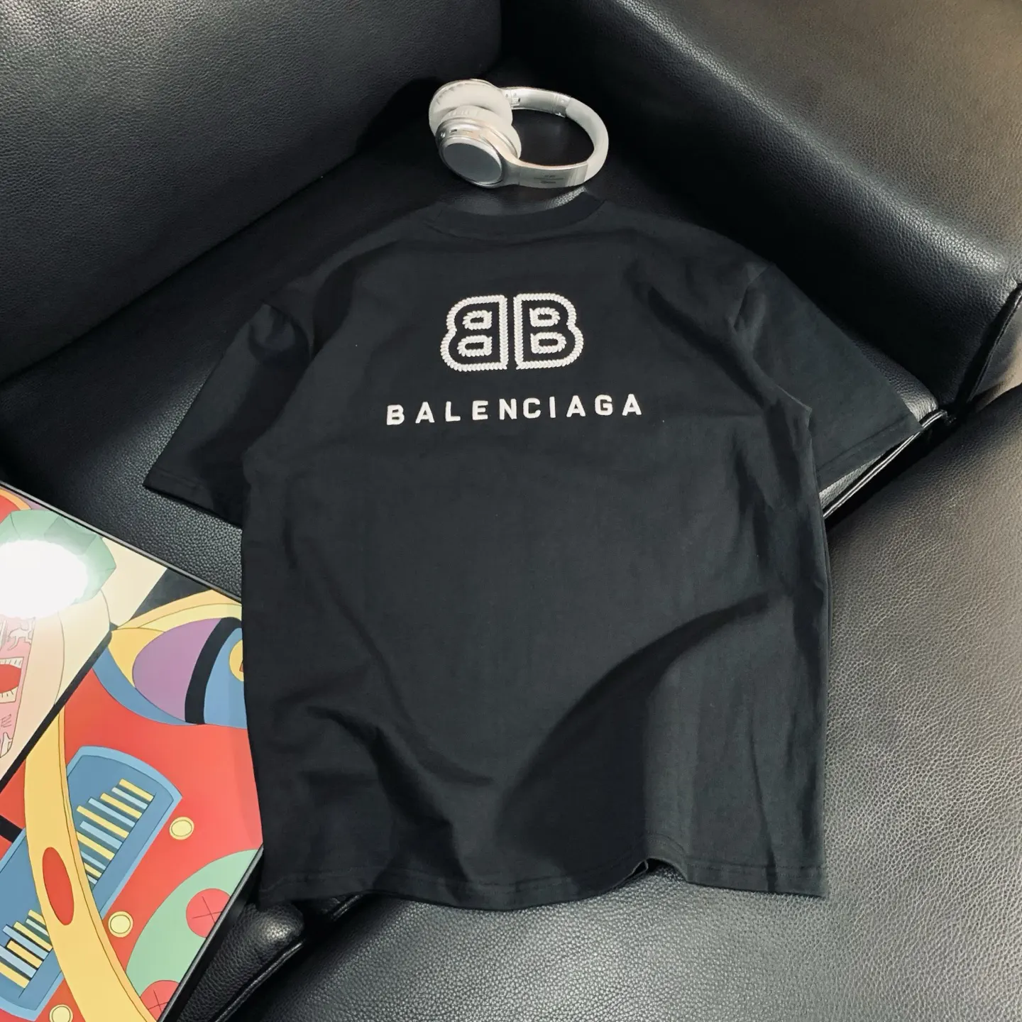 Balenciaga 黑色 纯棉 短袖T恤 宽松休闲