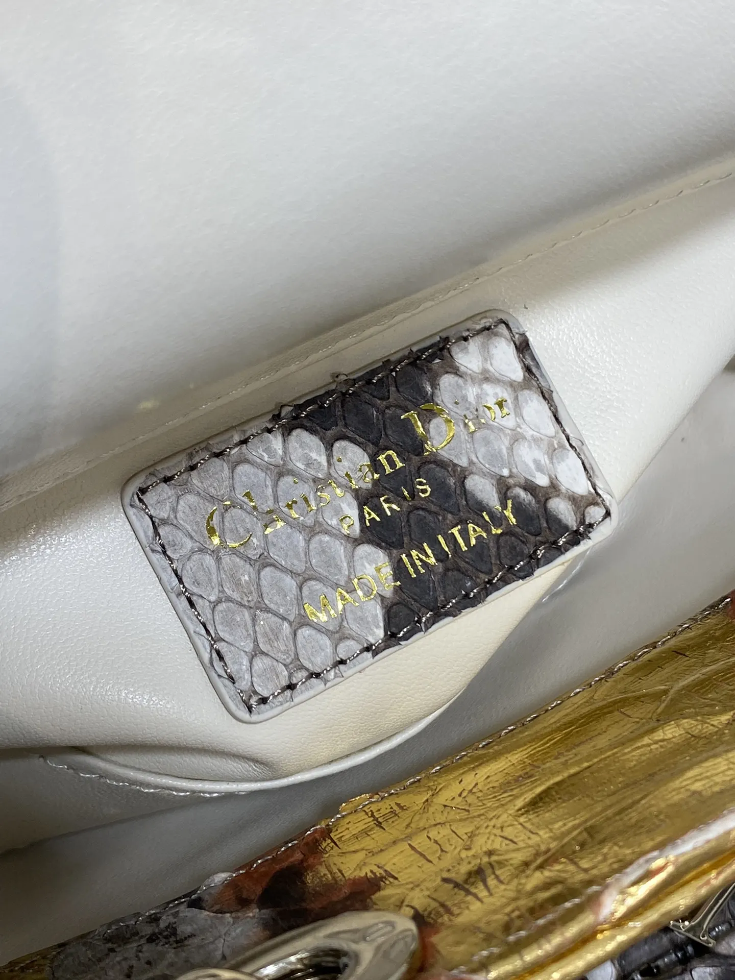 Dior 进口 蛇皮横款戴妃包 Lady横版戴妃珍稀 手提包 通勤手提款