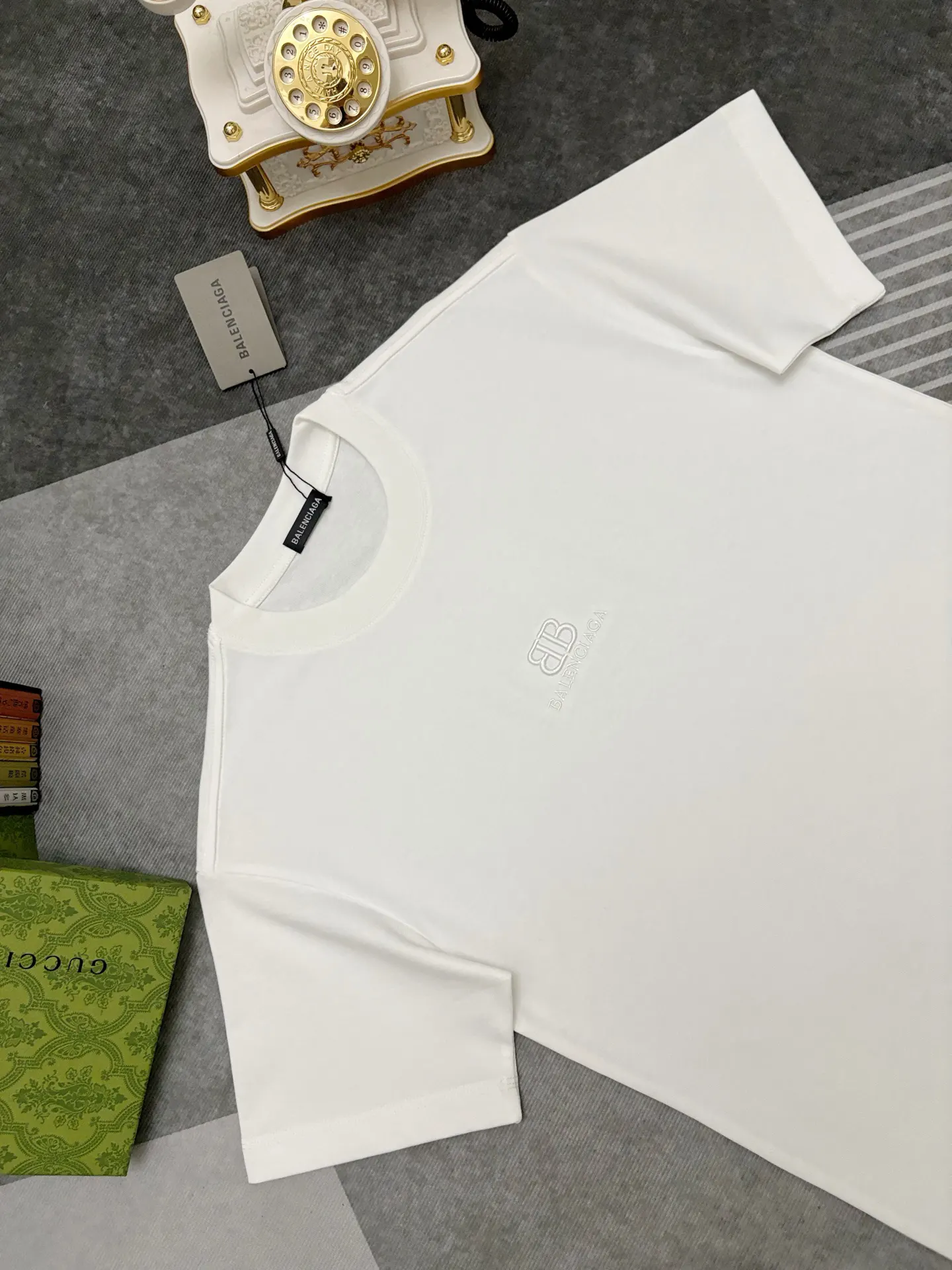Balenciaga 白色 Logo 字母 短袖T恤