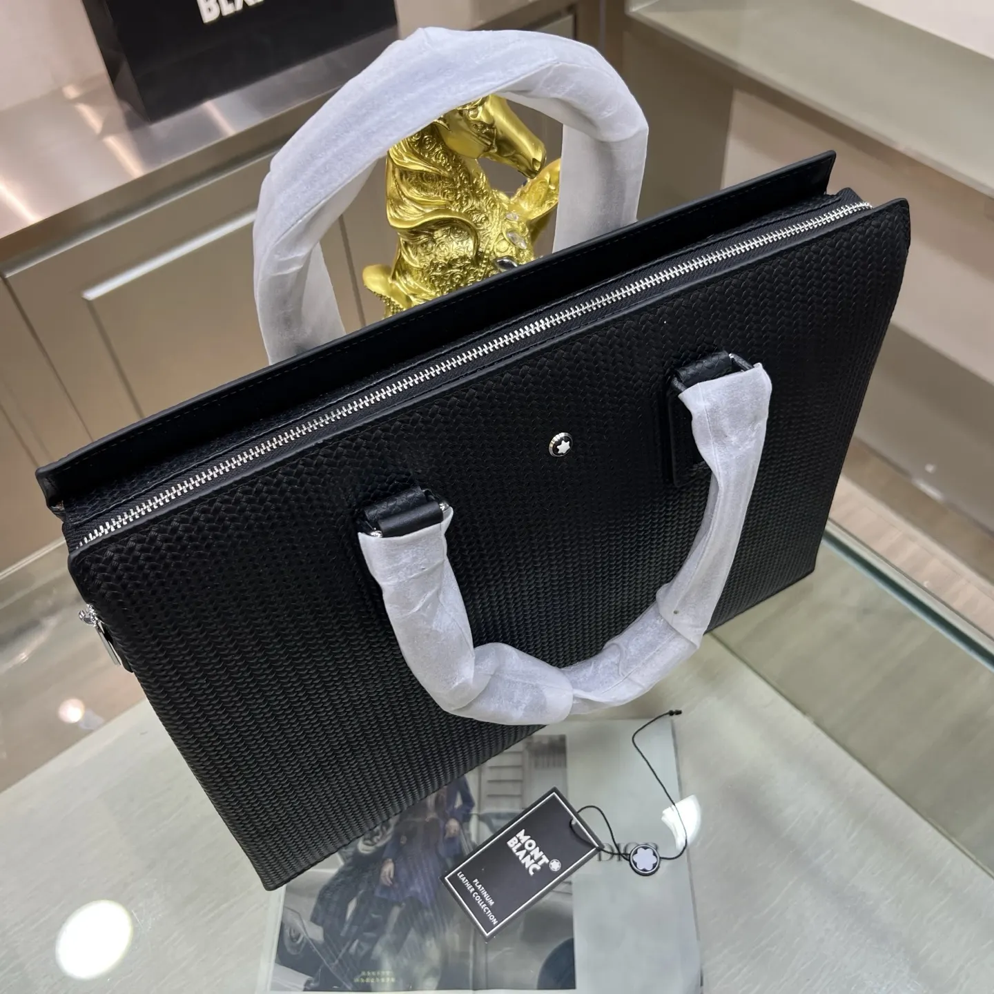 黑色 牛皮 MONTBLANC 万宝龙 黑 收納包 旅行收納款