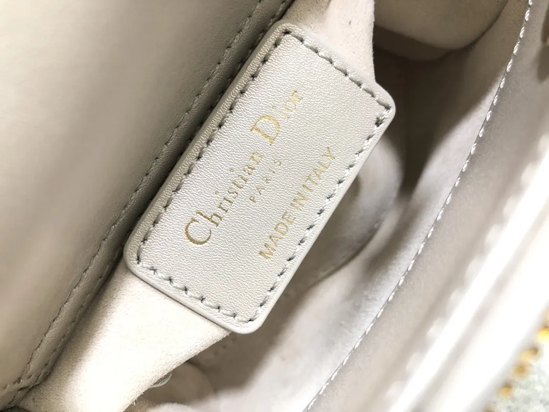 Dior Lady 白色 羊皮 收納包 旅行收納款