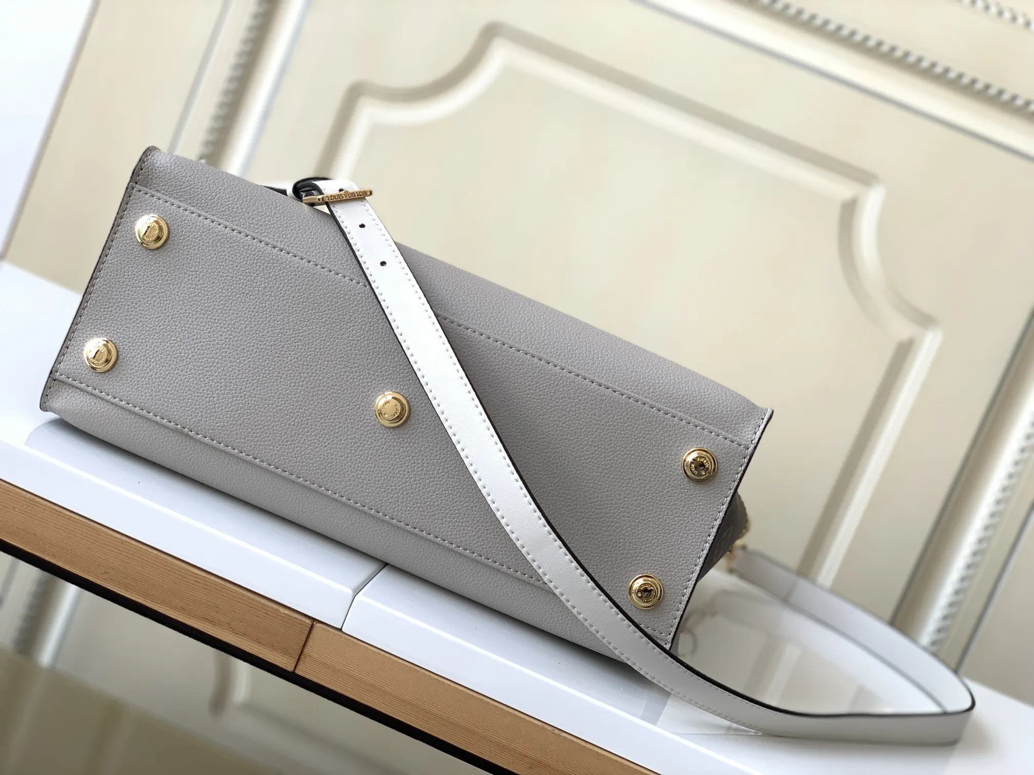 Monogram Crossbody Bag Lightweight Leather