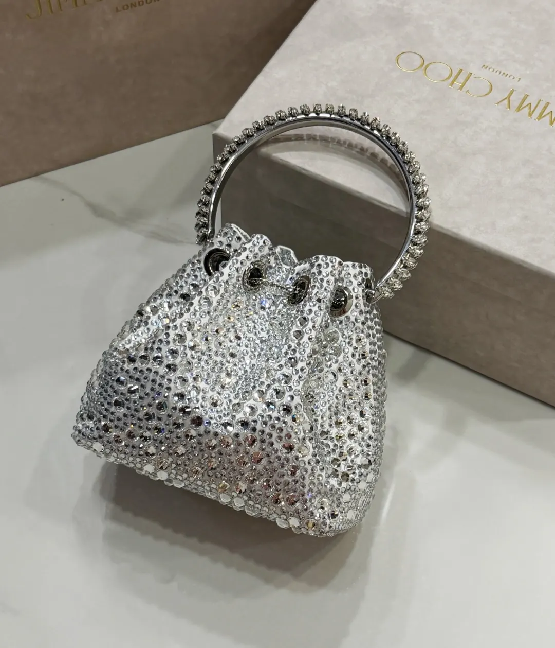 Jimmy Choo Bon Bon手提包 光滑缎面 通勤手提款