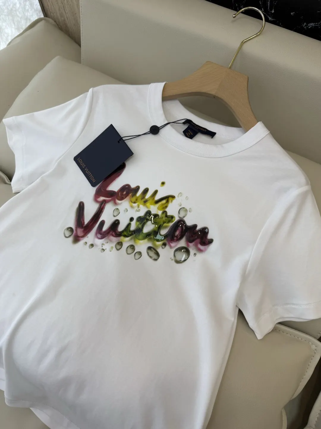 LV 白色彩色印花短袖T恤 休闲百搭款｜ORBUYBAG 岚奢包高端时尚精品