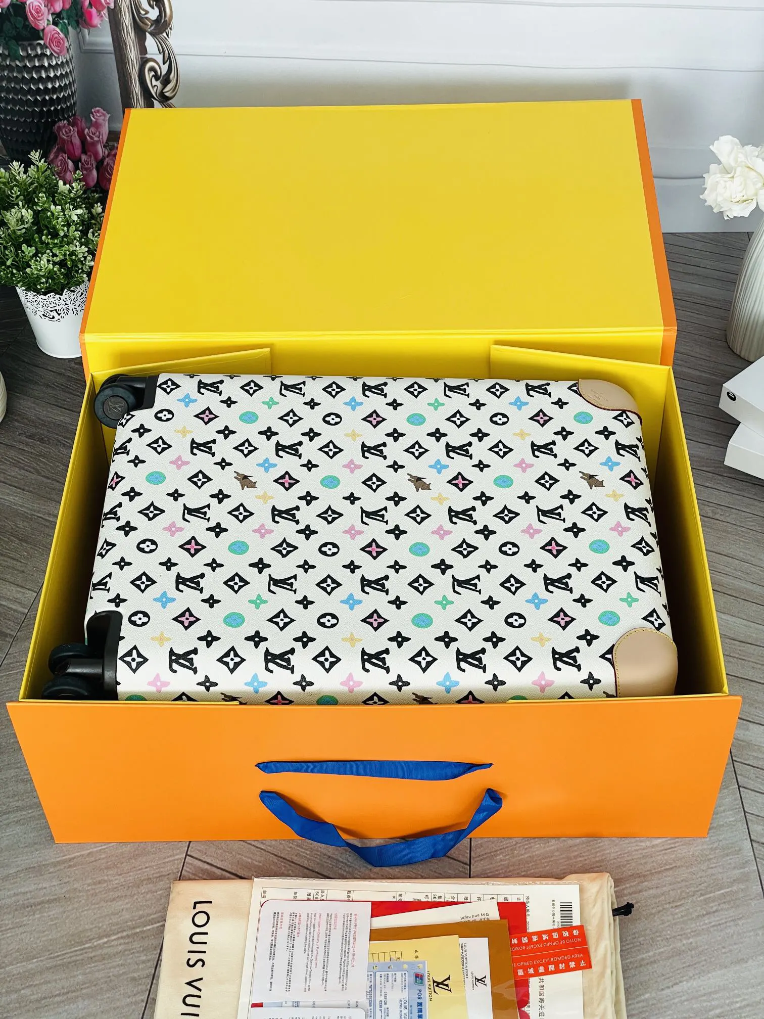LV 老花 帆布 行李箱 旅行拉杆款 輕便出行款