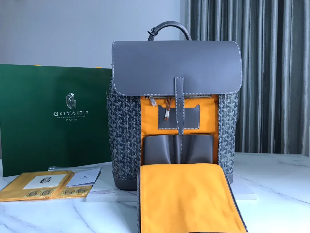 Goyard Black Brown Backpack