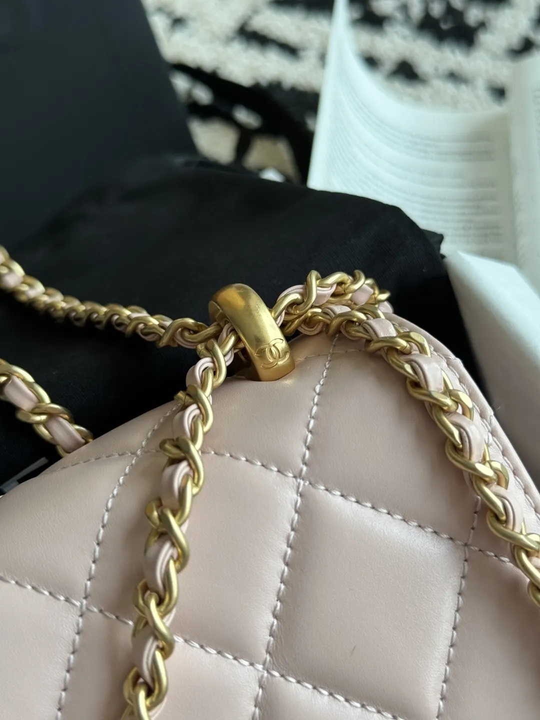 Gold Chain Bag Leather