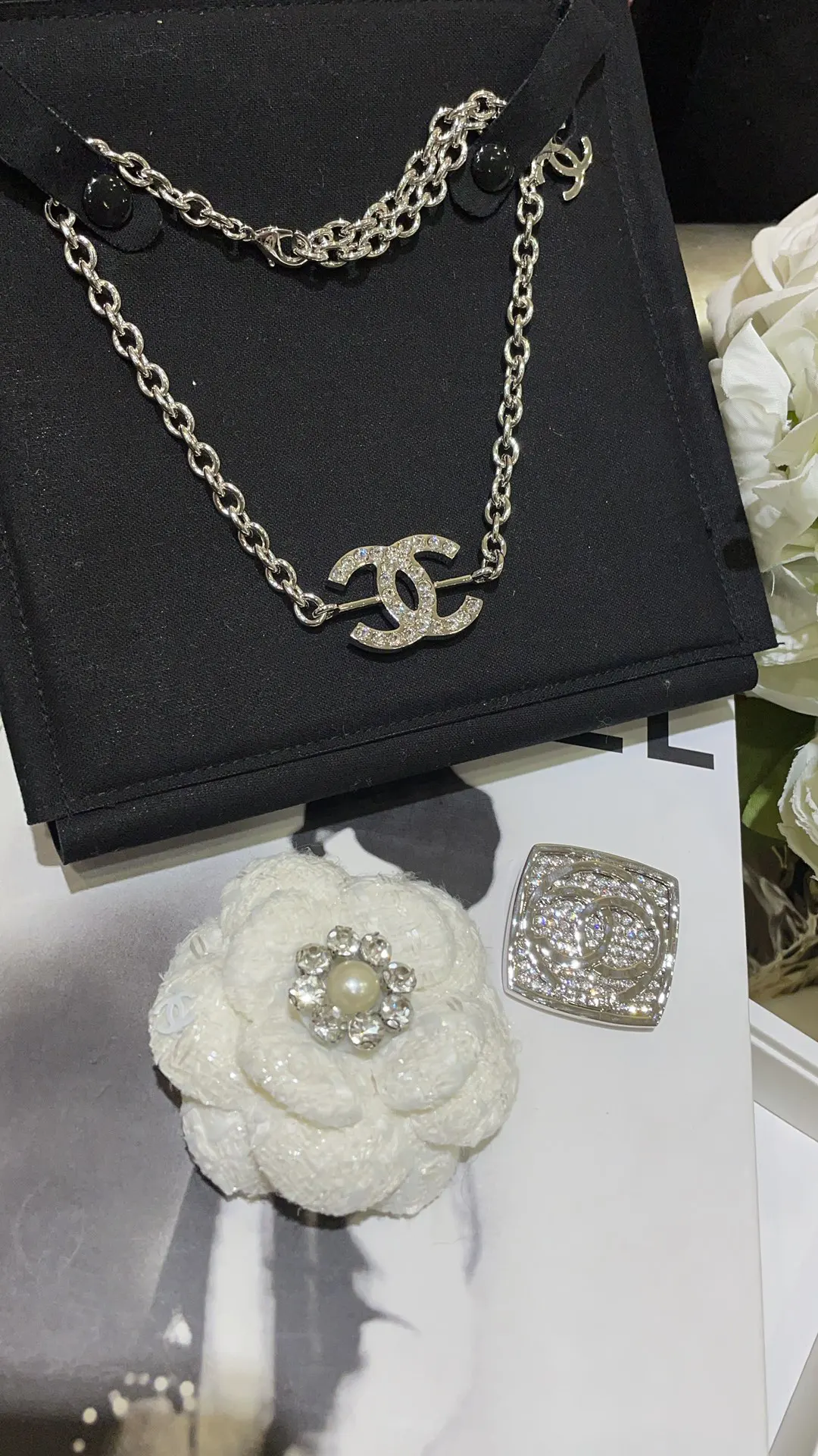 Chanel 银色 项链