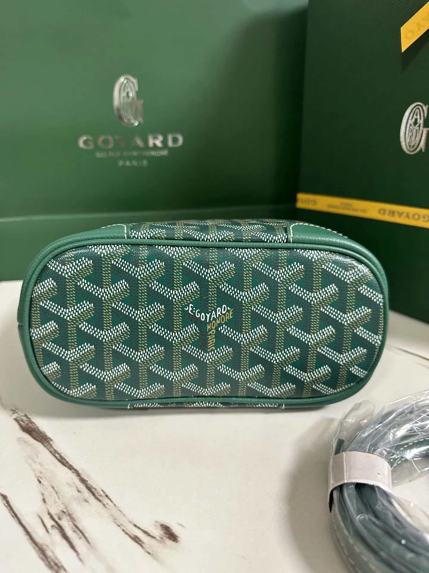 Goyard Green Shoulder Bag Leather