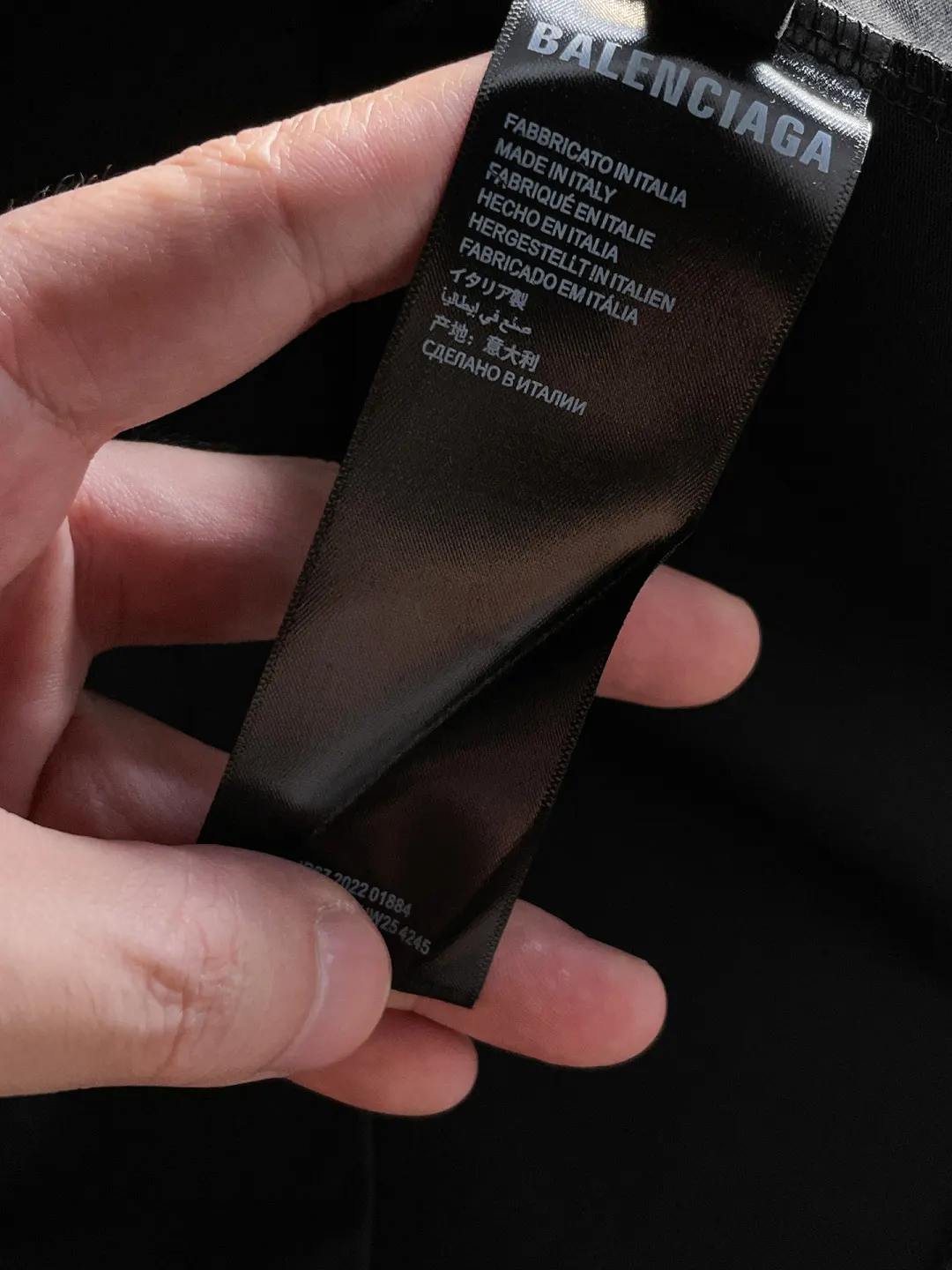 Balenciaga 黑色 纯棉 Logo 短袖T恤