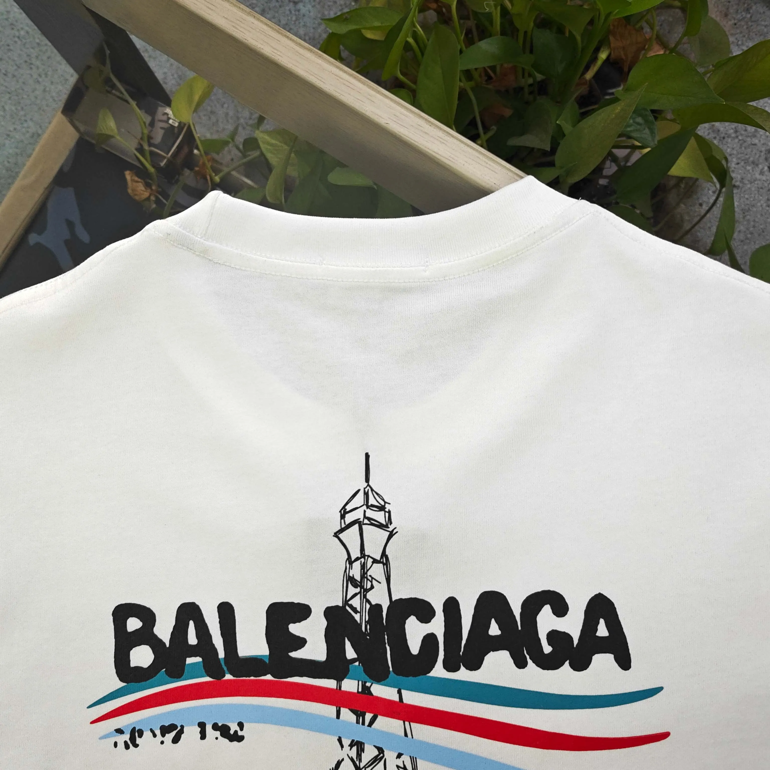 Balenciaga 黑色 純棉 Logo 短袖T恤