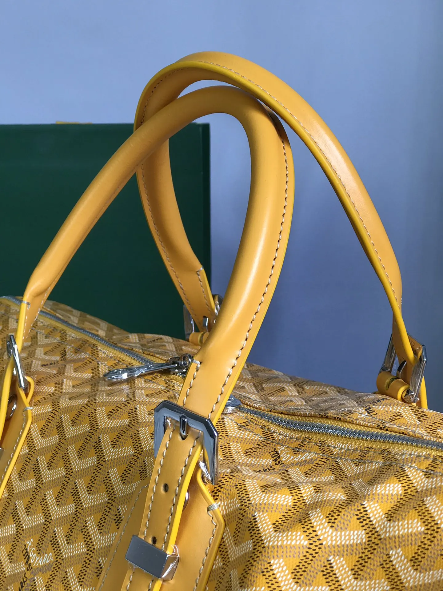 Goyard 深藍 酒紅 小牛皮 旅行袋 大容量旅行款
