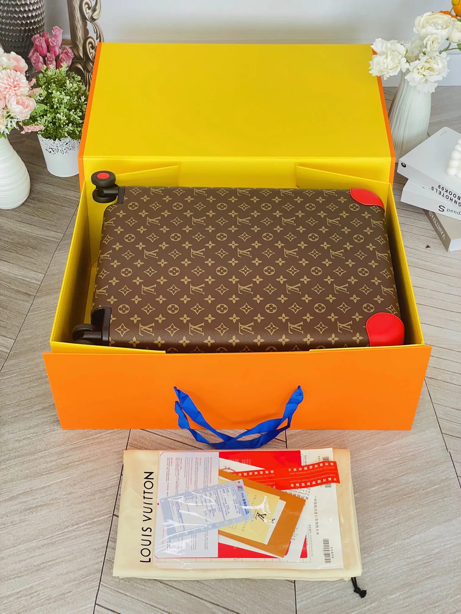 LV 老花 帆布 行李箱 旅行拉杆款 輕便出行款
