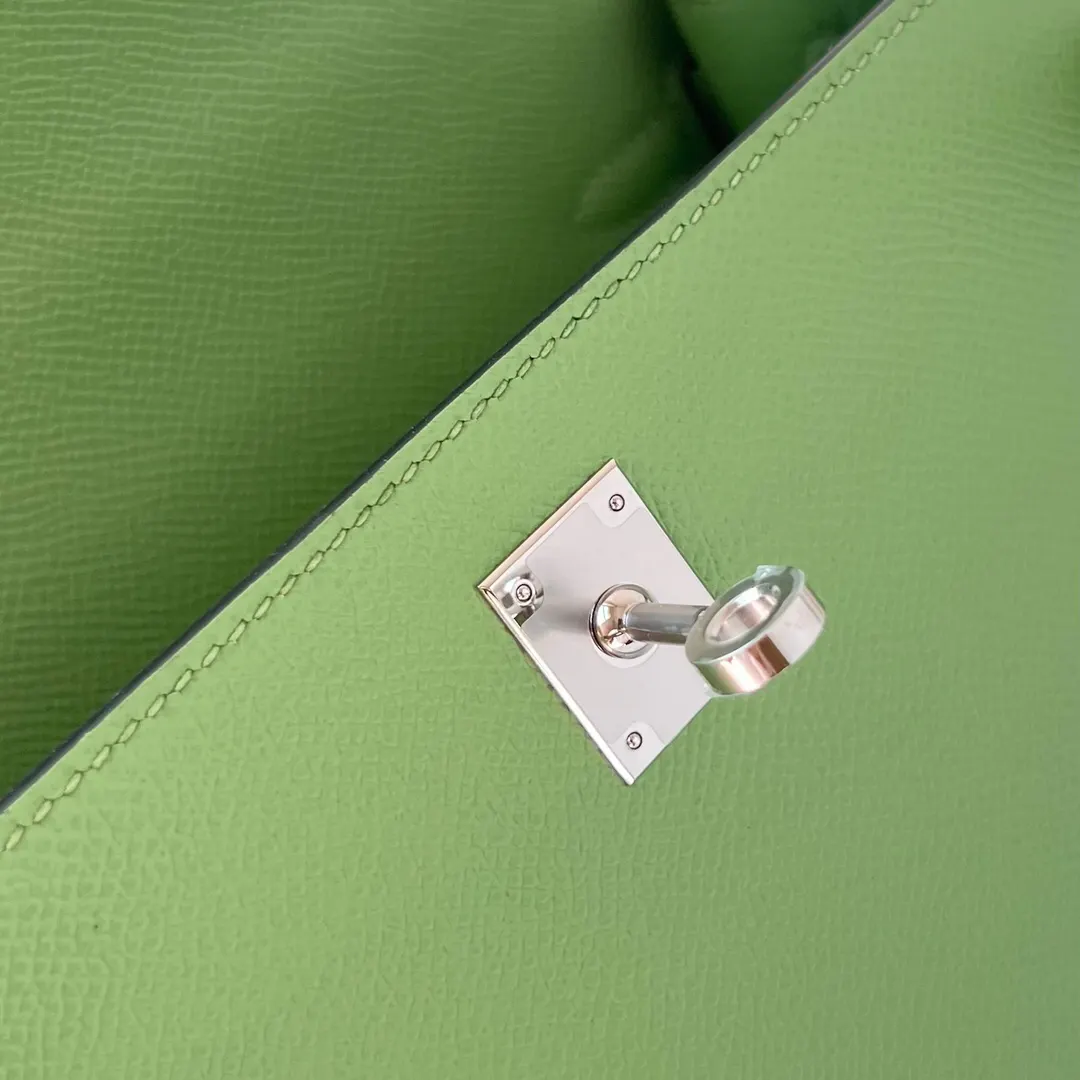 Hermès Kelly 牛油果绿 Epsom掌纹牛皮 手提包 25cm