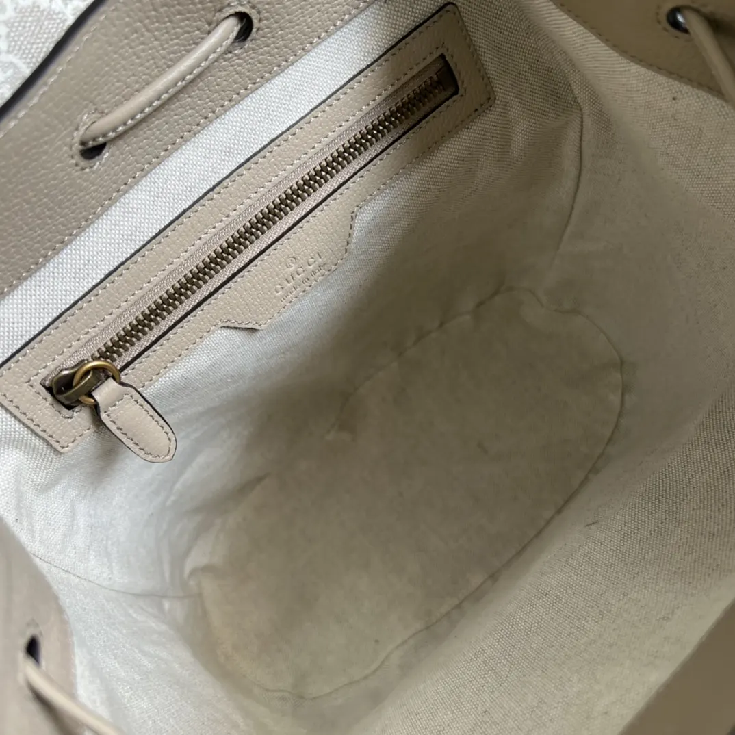 Gucci White Brown Suitcase Travel Lightweight