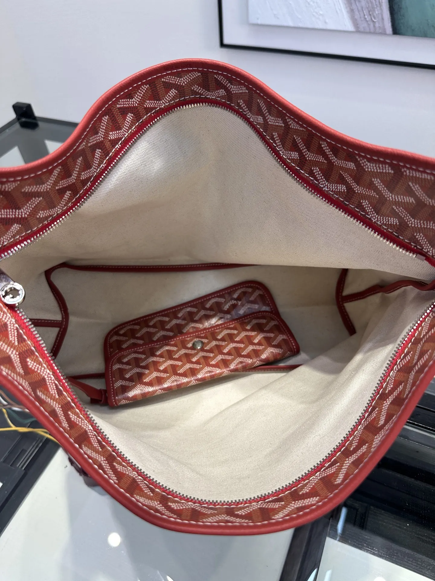 Goyard Hobo 戈雅 狗牙 hobo腋下包 大紅 四季衣橱的 隐形C 復古腋下背款