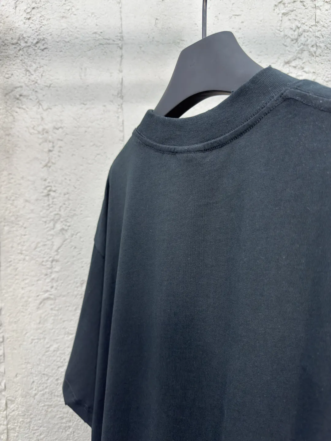 Balenciaga Black Cotton Short Sleeve T-Shirt Street Casual