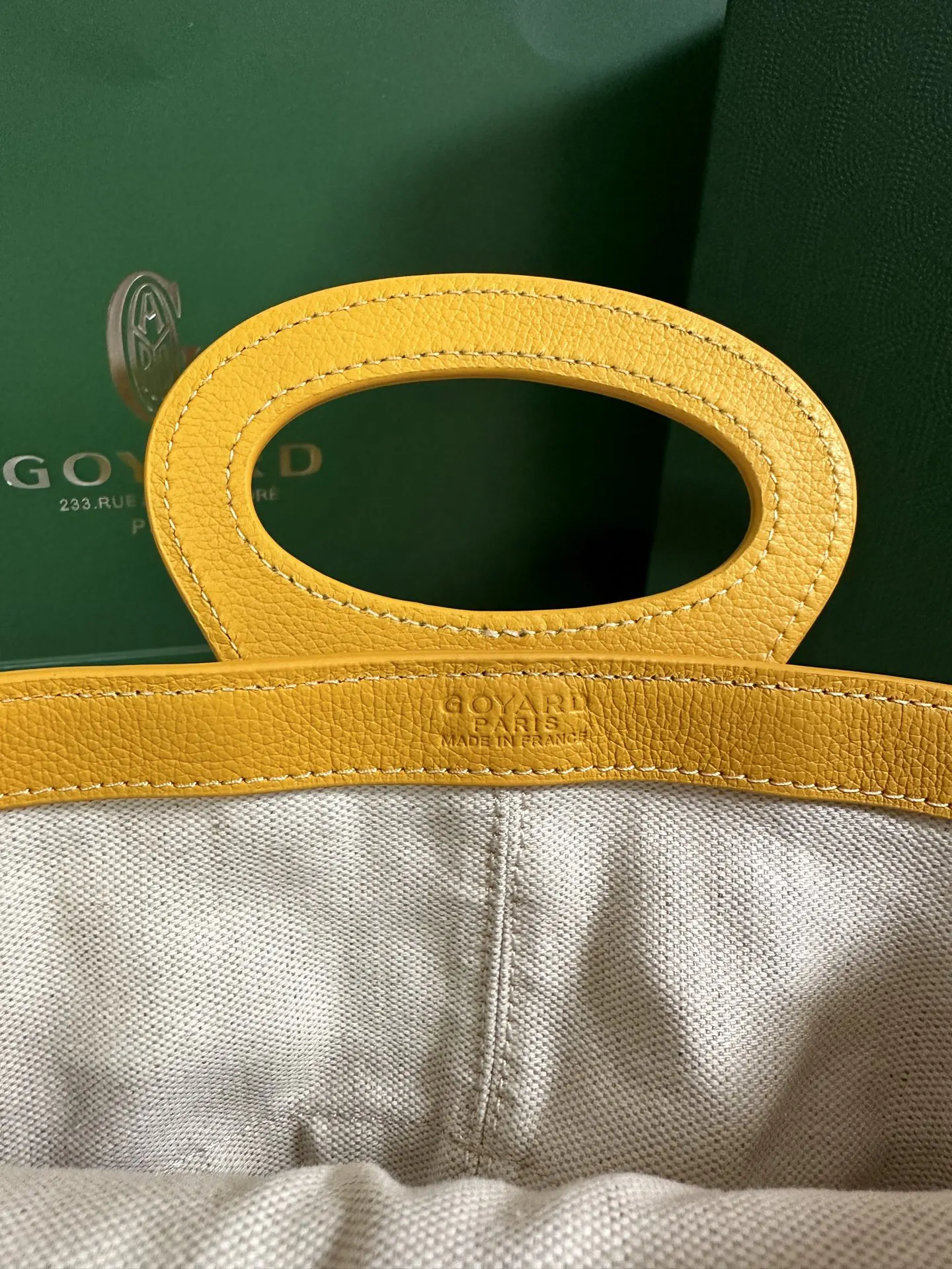 Goyard Yellow Shoulder Bag Leather
