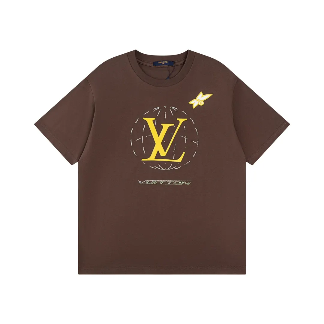 Louis Vuitton Brown Cotton Short Sleeve T-Shirt