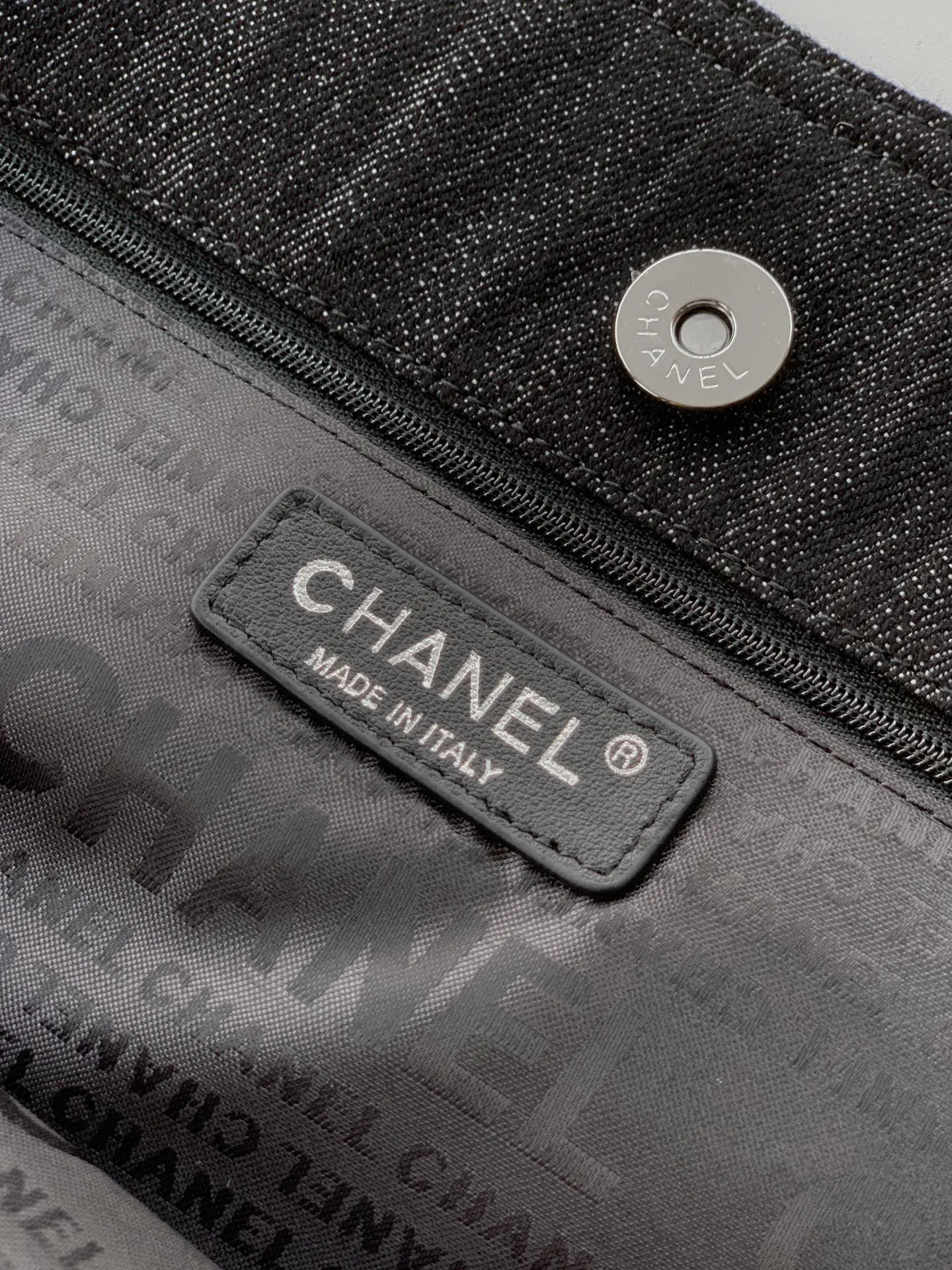 CHANEL 黑色 牛仔 羊皮 托特包 大容量托特款