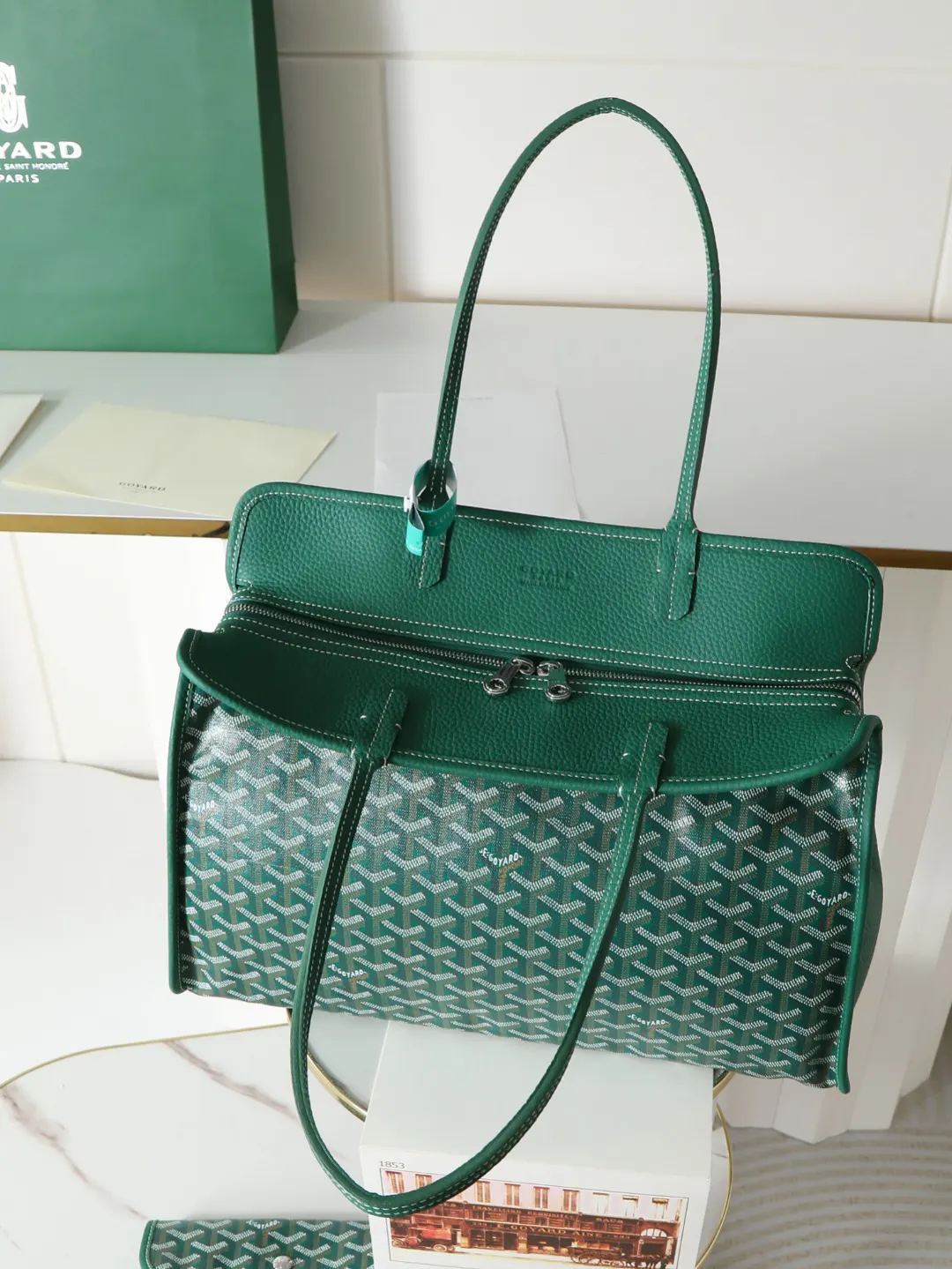 Green Top Handle Bag Commuter