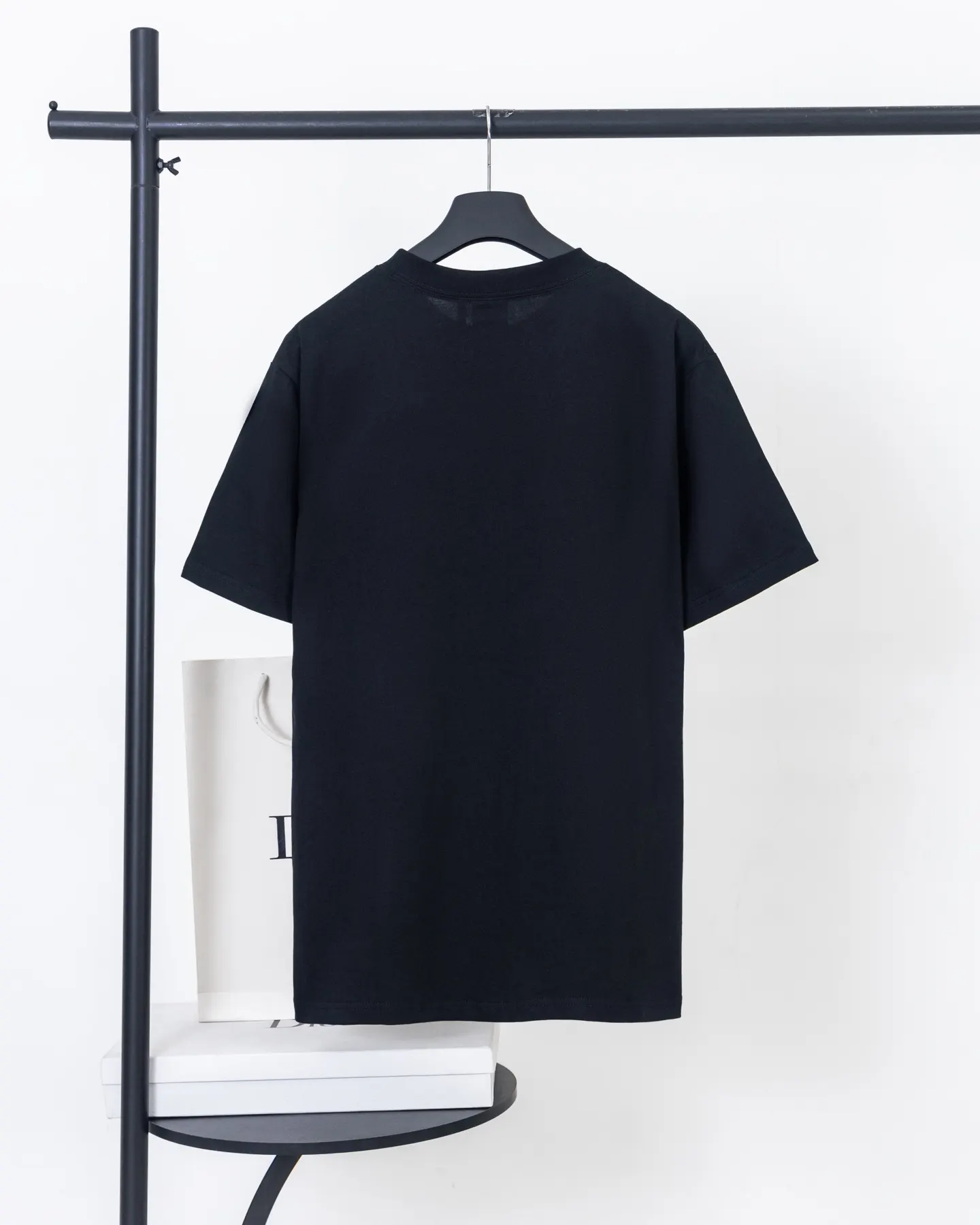 Dior White Embroidery Print Short Sleeve T-Shirt