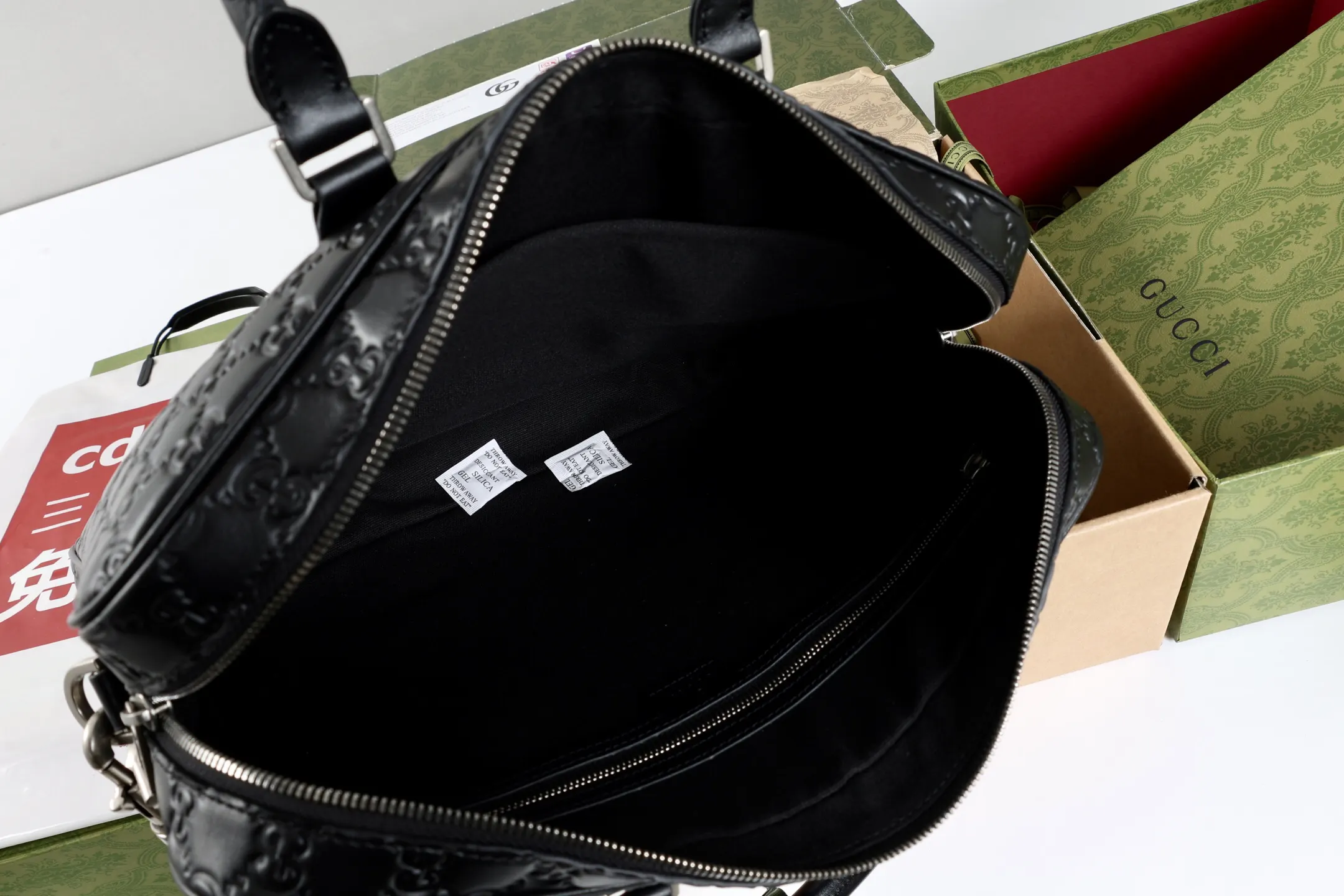 Black Briefcase Business Commuter Leather Image 15 Black Briefcase Business Commuter Leather Image 15