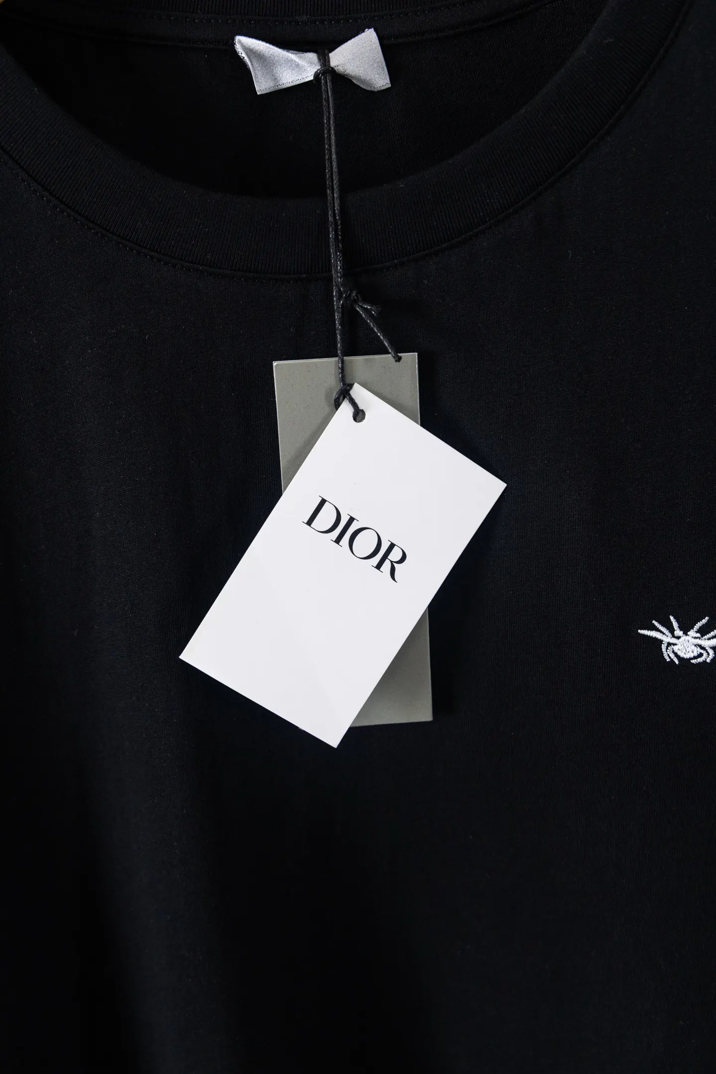 Dior Black Knitted Short Sleeved T-Shirt Exquisite Wear Image 9 Dior Black Knitted Short Sleeved T-Shirt Exquisite Wear Image 9