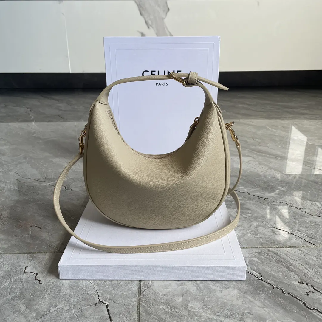 Beige Crossbody Bag Commuter Lightweight Leather