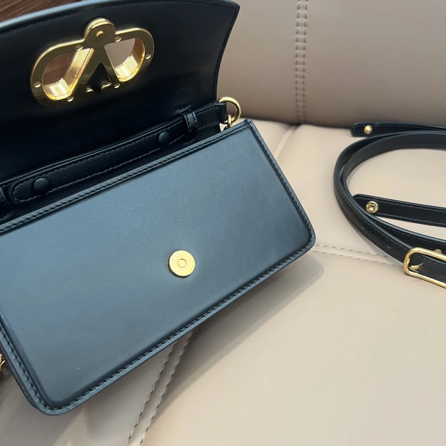 Gold Chain Bag Leather