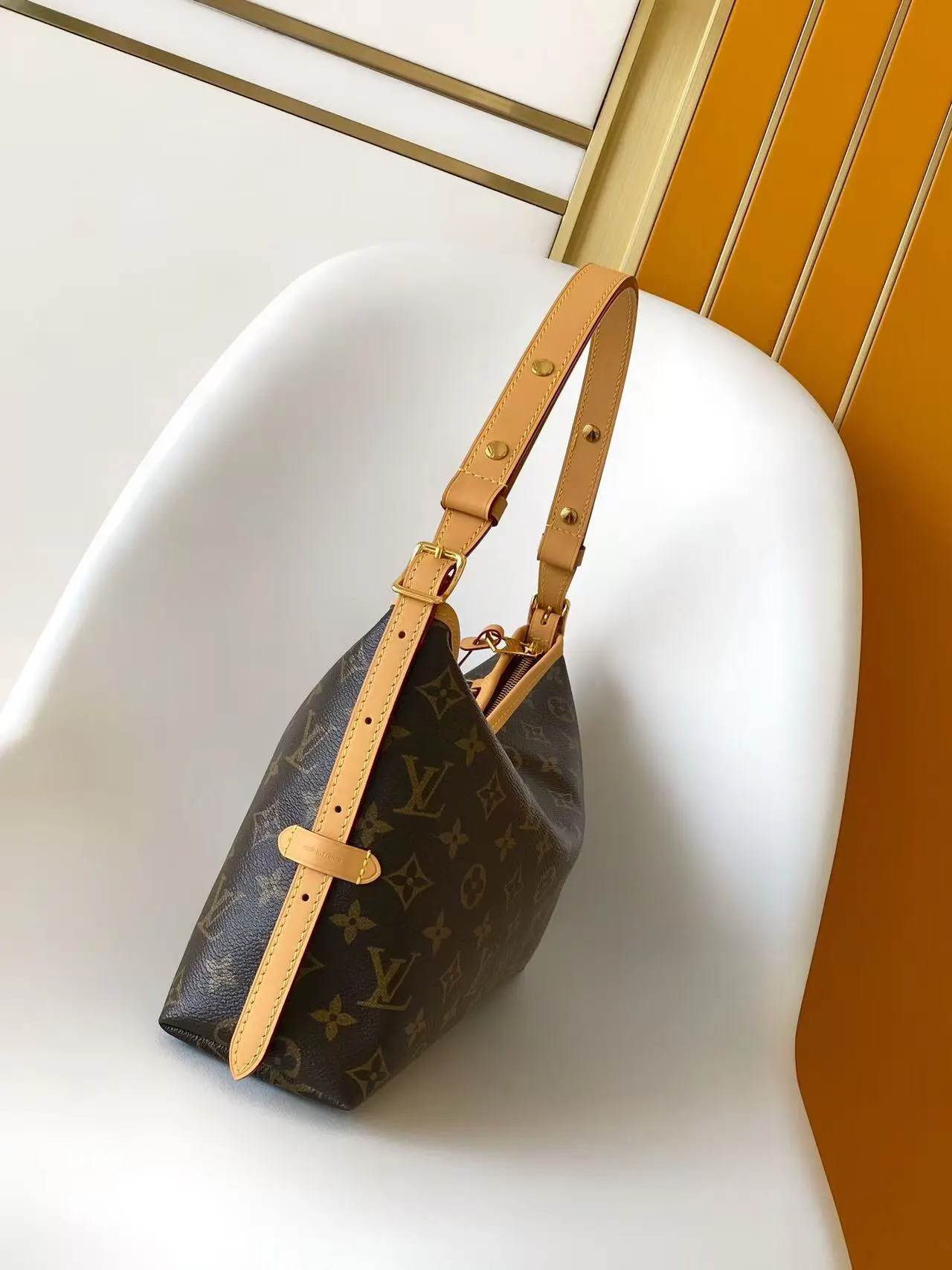 CarryAll 老花 金色 牛皮 手拿包 精致手拿款