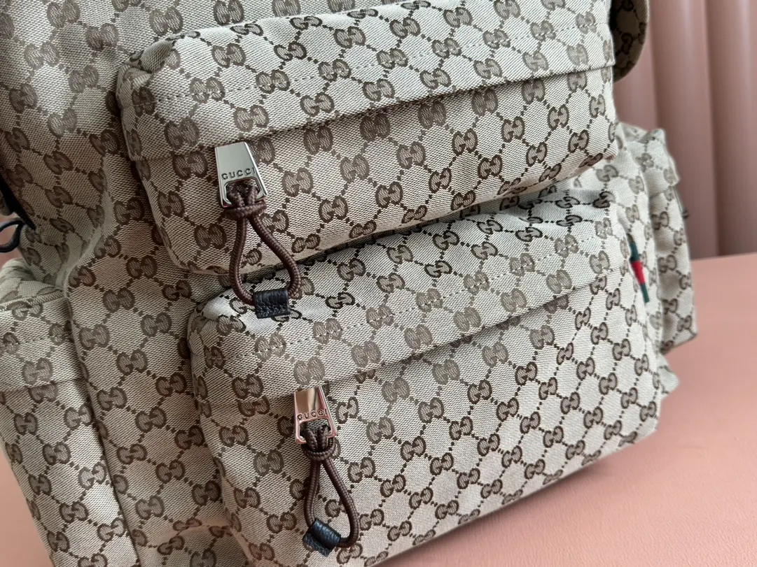 Beige Backpack Leather