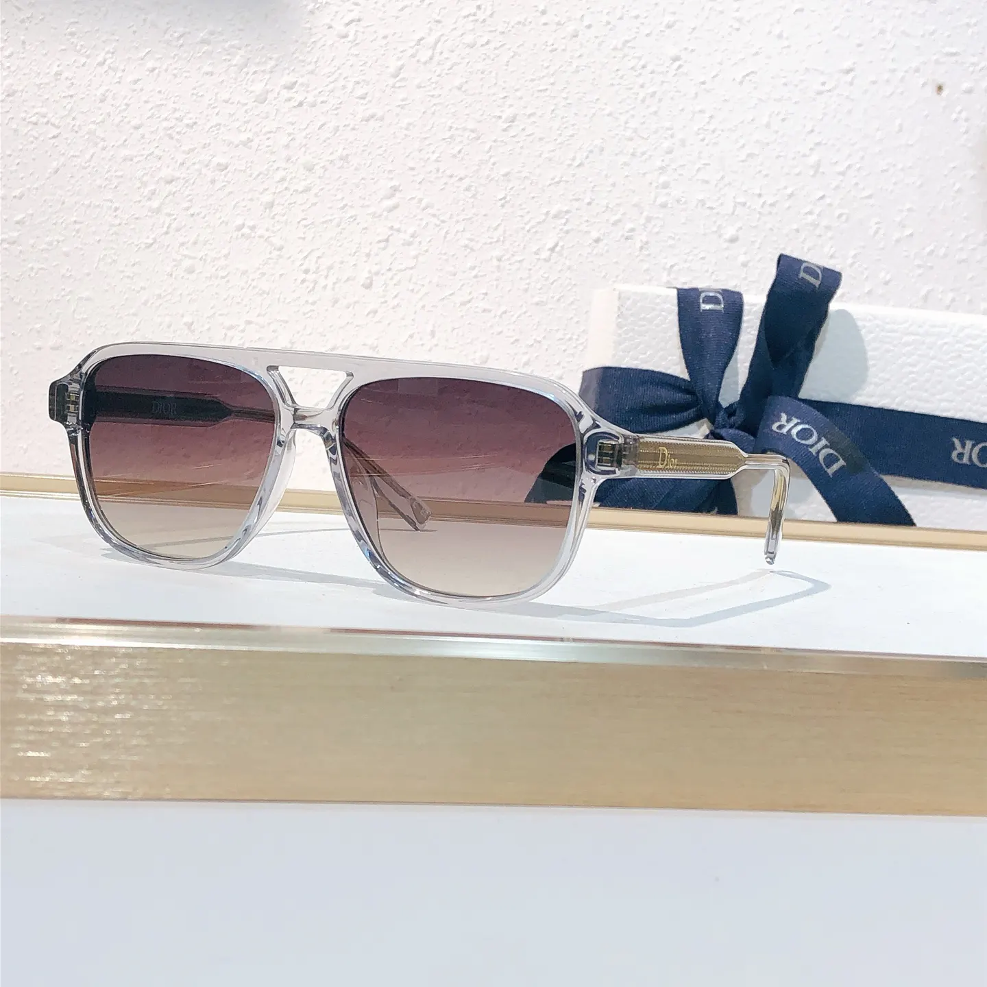 Dior 黑色方形太阳镜 复古百搭款
