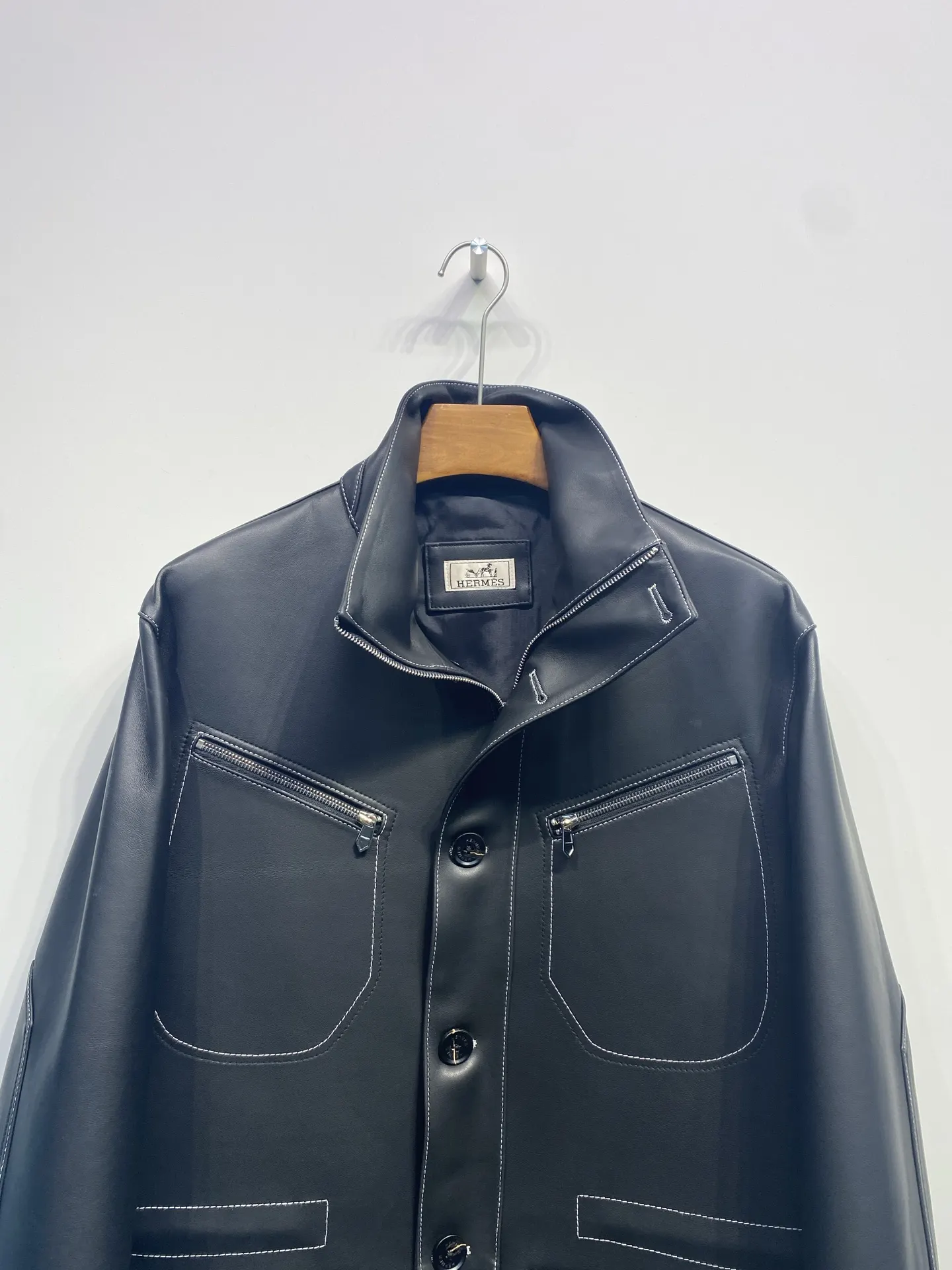 Hermès 白色 羊皮 外套 高级休闲