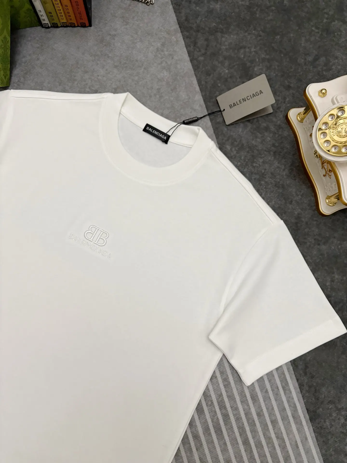 Balenciaga 白色 Logo 字母 短袖T恤